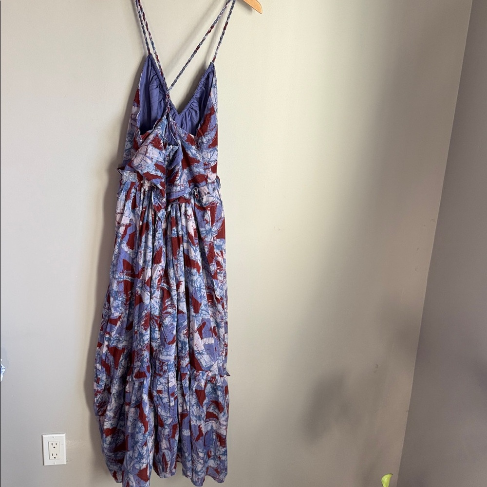 Anthropologie Sleeveless V-Neck A-Line Midi Dress Medium - Picture 3 of 11